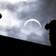 A clouded out eclipse in Indiana (Image: AP)